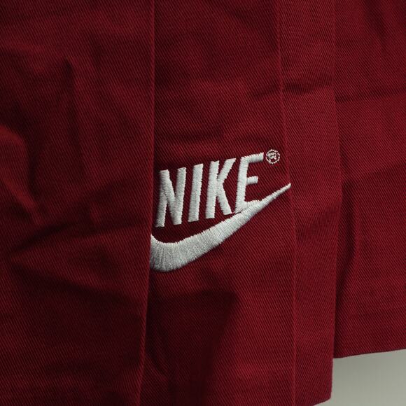 Nike Womens Activewear Denim Skort High Rise Pleated Cotton Burgundy Size 28 - Picture 2 of 7